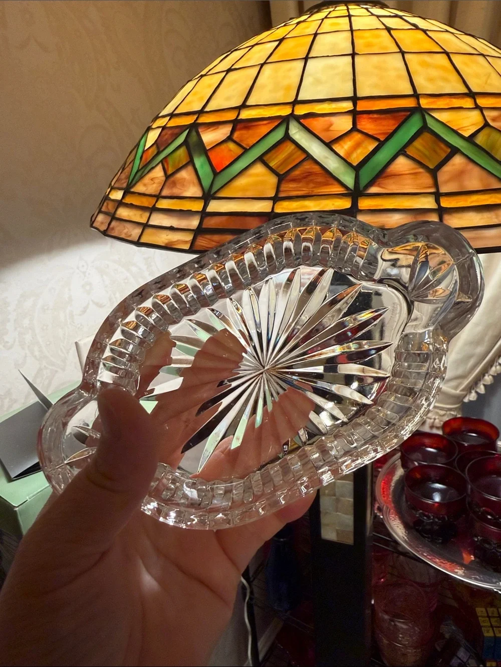 Waterford Crystal  tray , trinket Dish, soap dish ,